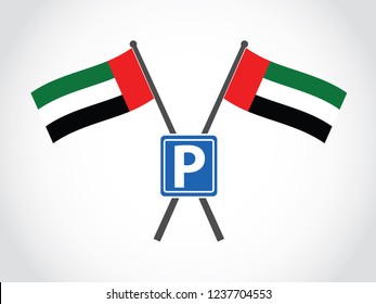 United Arab Emirates Emblem Road Sign