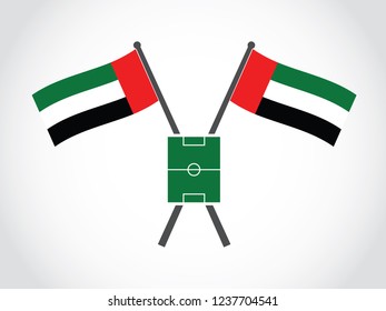United Arab Emirates Emblem Soccer Match