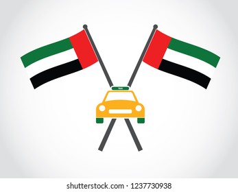 United Arab Emirates Emblem Taxi