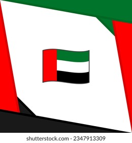 United Arab Emirates Flag Abstract Background Design Template. United Arab Emirates Independence Day Banner Social Media Post. Independence Day