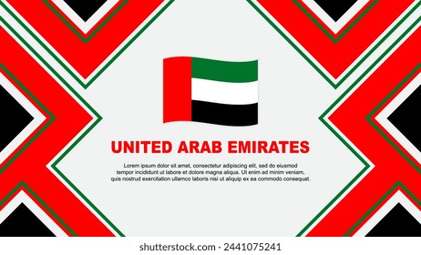 United Arab Emirates Flag Abstract Background Design Template. United Arab Emirates Independence Day Banner Wallpaper Vector Illustration. Vector
