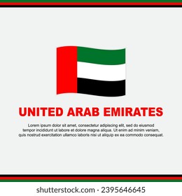 United Arab Emirates Flag Background Design Template. United Arab Emirates Independence Day Banner Social Media Post. Design