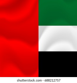 United Arab Emirates flag background. UAE. Vector illustration.