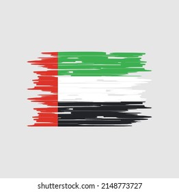 United Arab Emirates Flag Brush Vector. National Flag