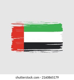 United Arab Emirates Flag Brush. National Flag