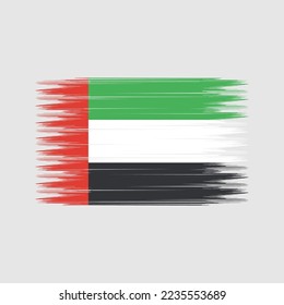 Ilustración de vectores de pincel de bandera de los Emiratos Árabes Unidos