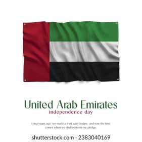 United Arab Emirates Flag, Celebrating Independence Day. Abstract waving flag on white background Country Flag. svg