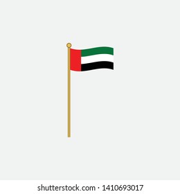 United Arab Emirates flag graphic element Illustration template 