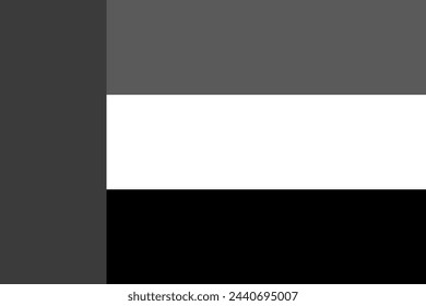 United Arab Emirates flag - greyscale monochrome vector illustration. Flag in black and white