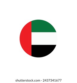 United Arab Emirates flag icon vector template illustration logo design