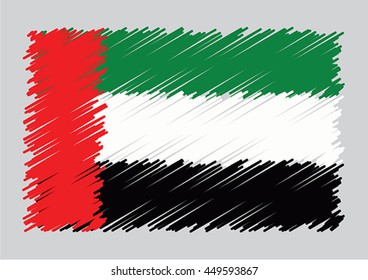 United Arab Emirates flag isolated vector