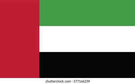 United Arab Emirates flag isolated vector in official colors and proportion. svg