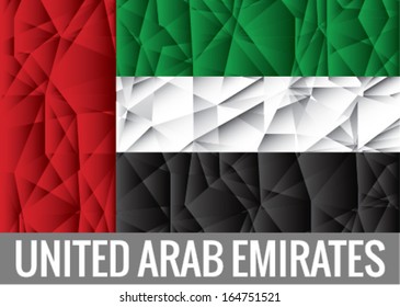 United Arab Emirates flag from mosaic pieces, vector EPS10 