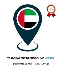 United Arab Emirates flag and navigation icon.Saudi Arabia here