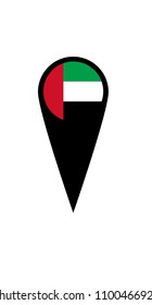 United Arab Emirates flag and navigation icon.Saudi Arabia here