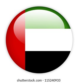 United Arab Emirates flag on button