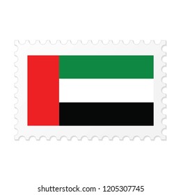 United Arab Emirates flag on white background vector image