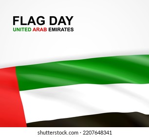 United Arab Emirates flag on a white background. EPS10 vector
