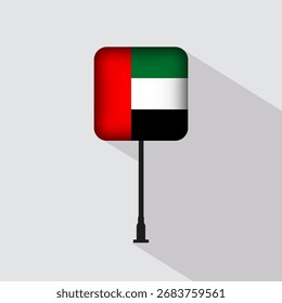 Ilustração do vetor da bandeira dos Emirados Árabes Unidos