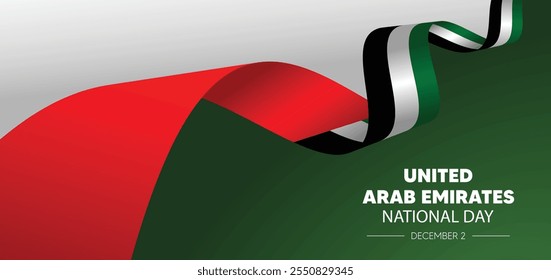 Vereinigte Arabische Emirate Flaggenband Nationalfeiertag Vektorposter