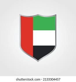 Bandera de los Emiratos Árabes Unidos con marco blindado