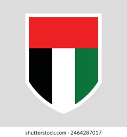 Bandera de los Emiratos Árabes Unidos en forma de escudo