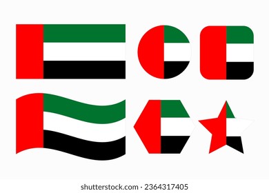 United Arab Emirates flag simple illustration for independence day or election