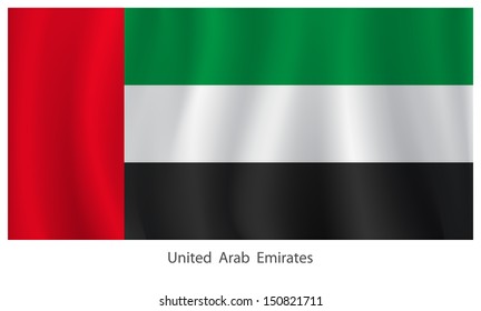 United Arab Emirates flag with title