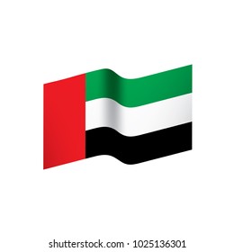 United Arab Emirates flag, vector illustration on a white background