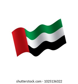 United Arab Emirates flag, vector illustration on a white background