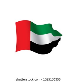 United Arab Emirates flag, vector illustration on a white background