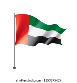 United Arab Emirates flag, vector illustration on a white background