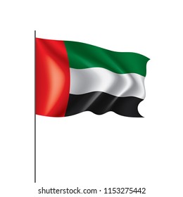 United Arab Emirates flag, vector illustration on a white background