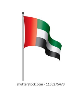 United Arab Emirates flag, vector illustration on a white background