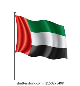 United Arab Emirates flag, vector illustration on a white background