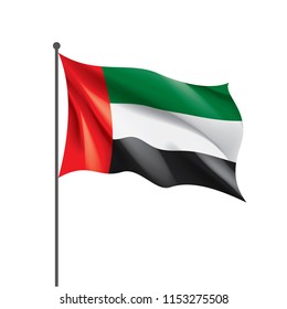 United Arab Emirates flag, vector illustration on a white background