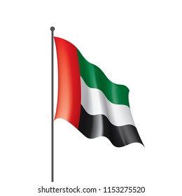 United Arab Emirates flag, vector illustration on a white background