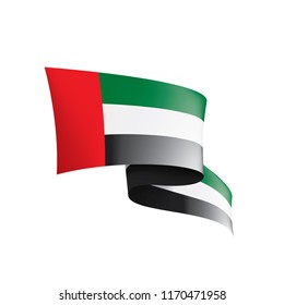 United Arab Emirates flag, vector illustration on a white background