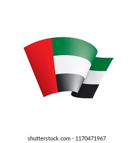 United Arab Emirates flag, vector illustration on a white background