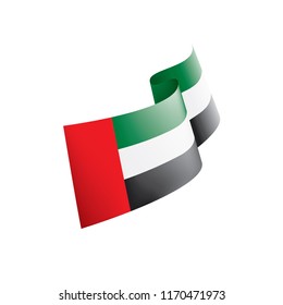 United Arab Emirates flag, vector illustration on a white background