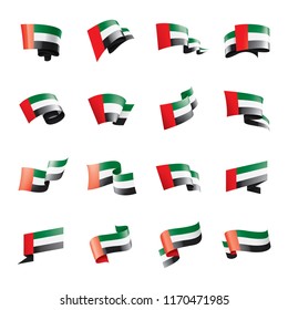 United Arab Emirates flag, vector illustration on a white background