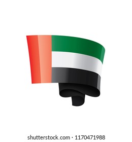 United Arab Emirates flag, vector illustration on a white background