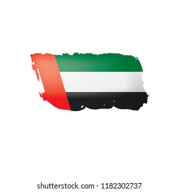 United Arab Emirates flag, vector illustration on a white background.