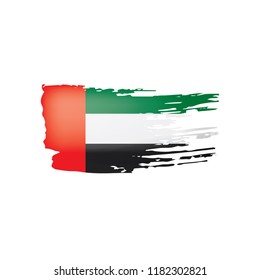 United Arab Emirates flag, vector illustration on a white background.