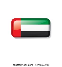United Arab Emirates flag, vector illustration on a white background
