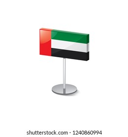 United Arab Emirates flag, vector illustration on a white background