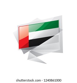 United Arab Emirates flag, vector illustration on a white background