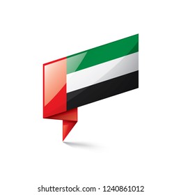 United Arab Emirates flag, vector illustration on a white background