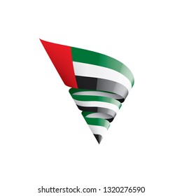 United Arab Emirates flag, vector illustration on a white background