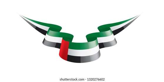 United Arab Emirates flag, vector illustration on a white background
